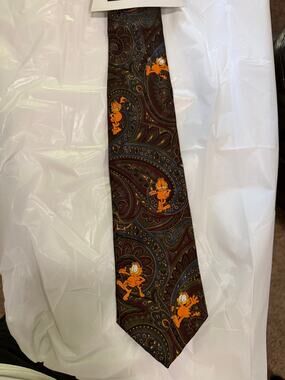 Garfield Men’s Necktie Paisley Character Print PAWS Addiction
